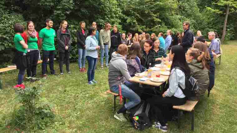 Studentische Untergruppe beim APFEL-Sommerfest 2018